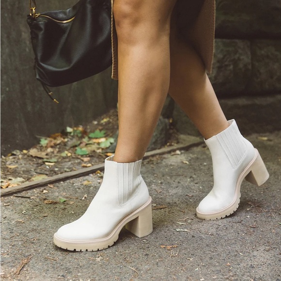 Dolce Vita Castor H2O Boots in Ivory Leather - Picture 3 of 6